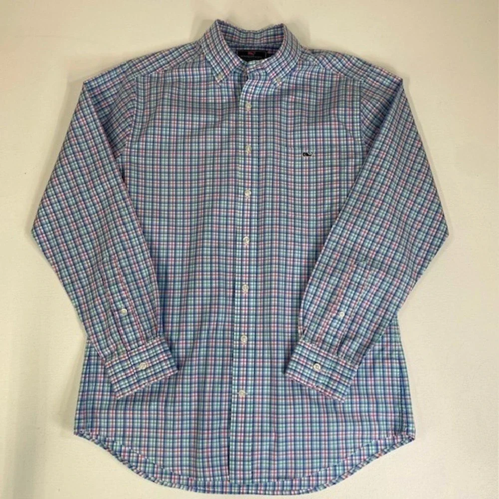 Vineyard Vines Slim Fit Tucker‎ Shirt Plaid Button Down Long Sleeve M